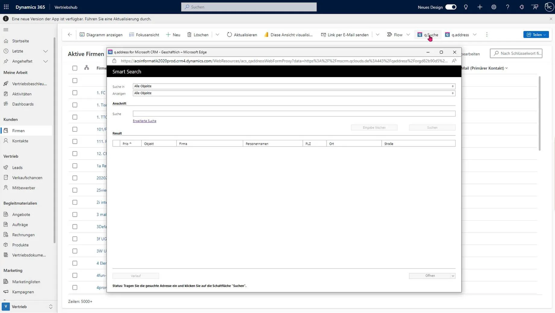 q.address für Dynamics 365